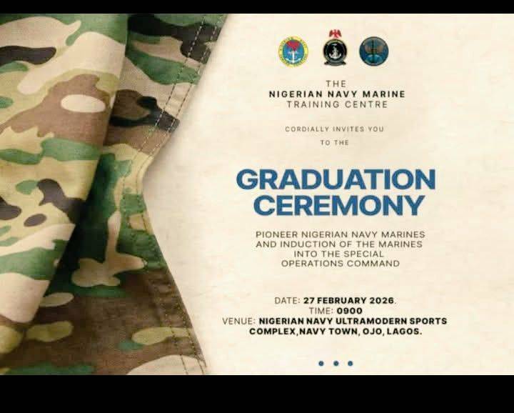 The Nigerian Navy marine graduation and induction into the special operation of command takes place...