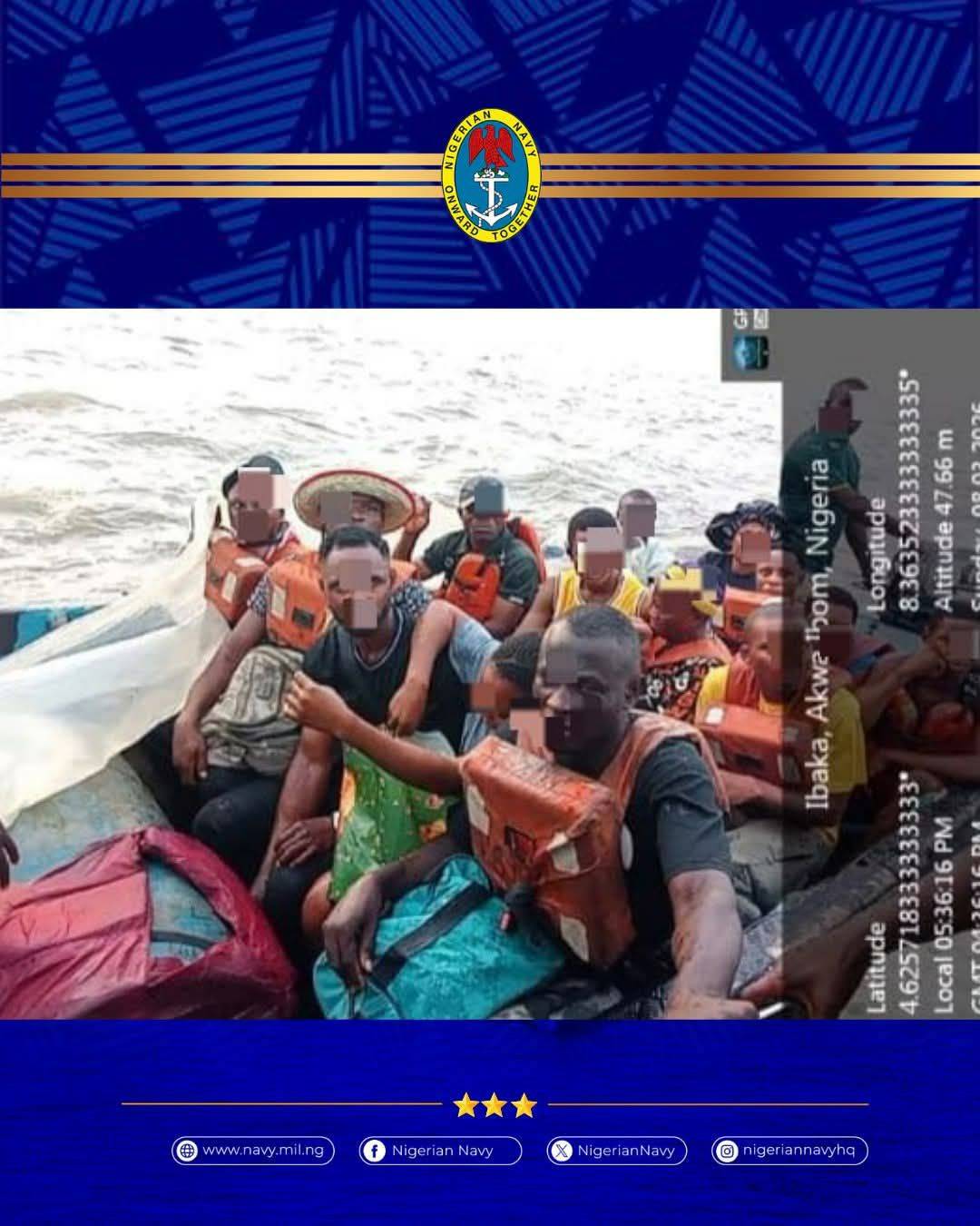NIGERIAN NAVY RESCUE 16 PASSENGERS, DISRUPT SEA ROBBERY ATTEMPT ALONG IBAKA –CALABAR CHANNEL
#Niger...