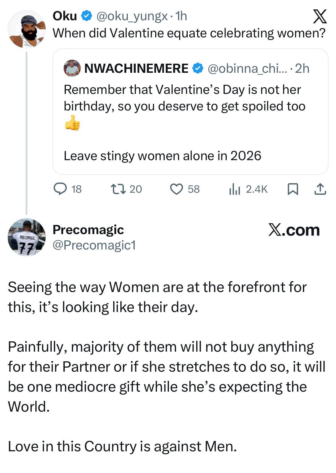 Dear men.