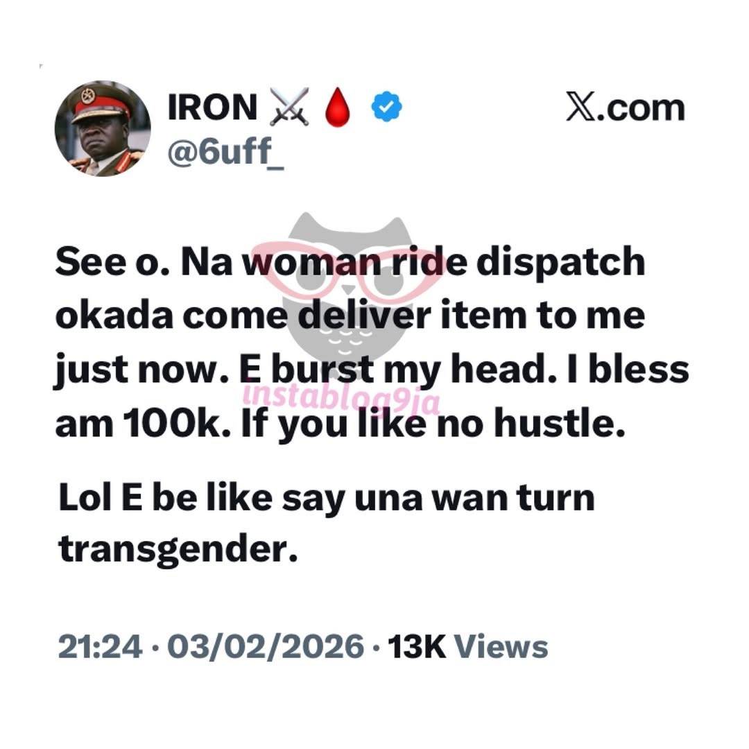 Rapper 6uff motivates baddies after his encounter with a female dispatch rider