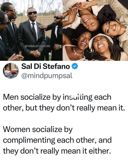 X-user shares a difference between men and women when they socialize