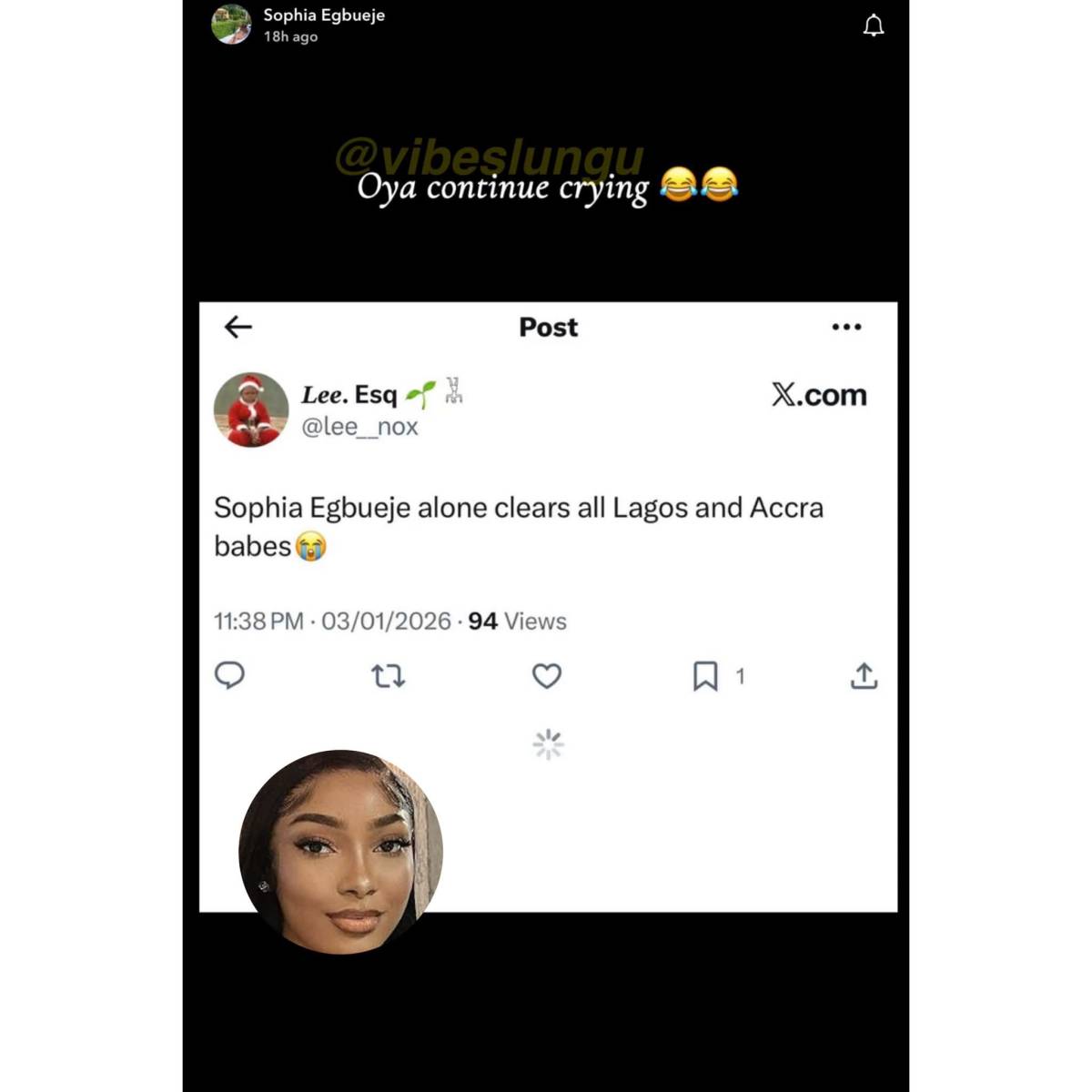 Lagos socialite Sophia Egbueje addresses baseless rumors being spread about her online.[Swipe for co...
