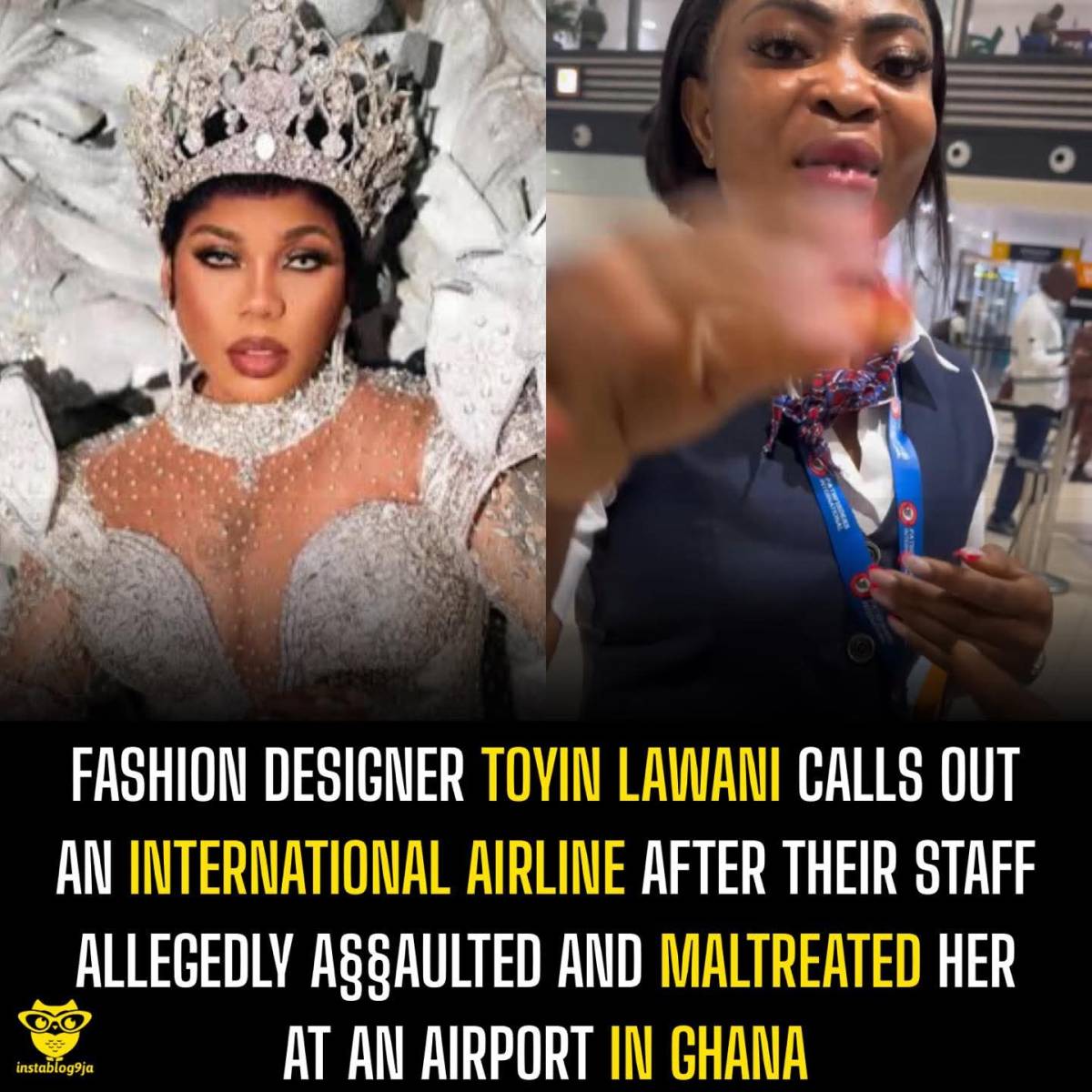 Fashion designer Toyin Lawani calls out an international airline after their staff allegedly a§§ault...