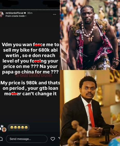 This is my bike, my price, my rules,” Blord basically said without saying it, while social media gra...