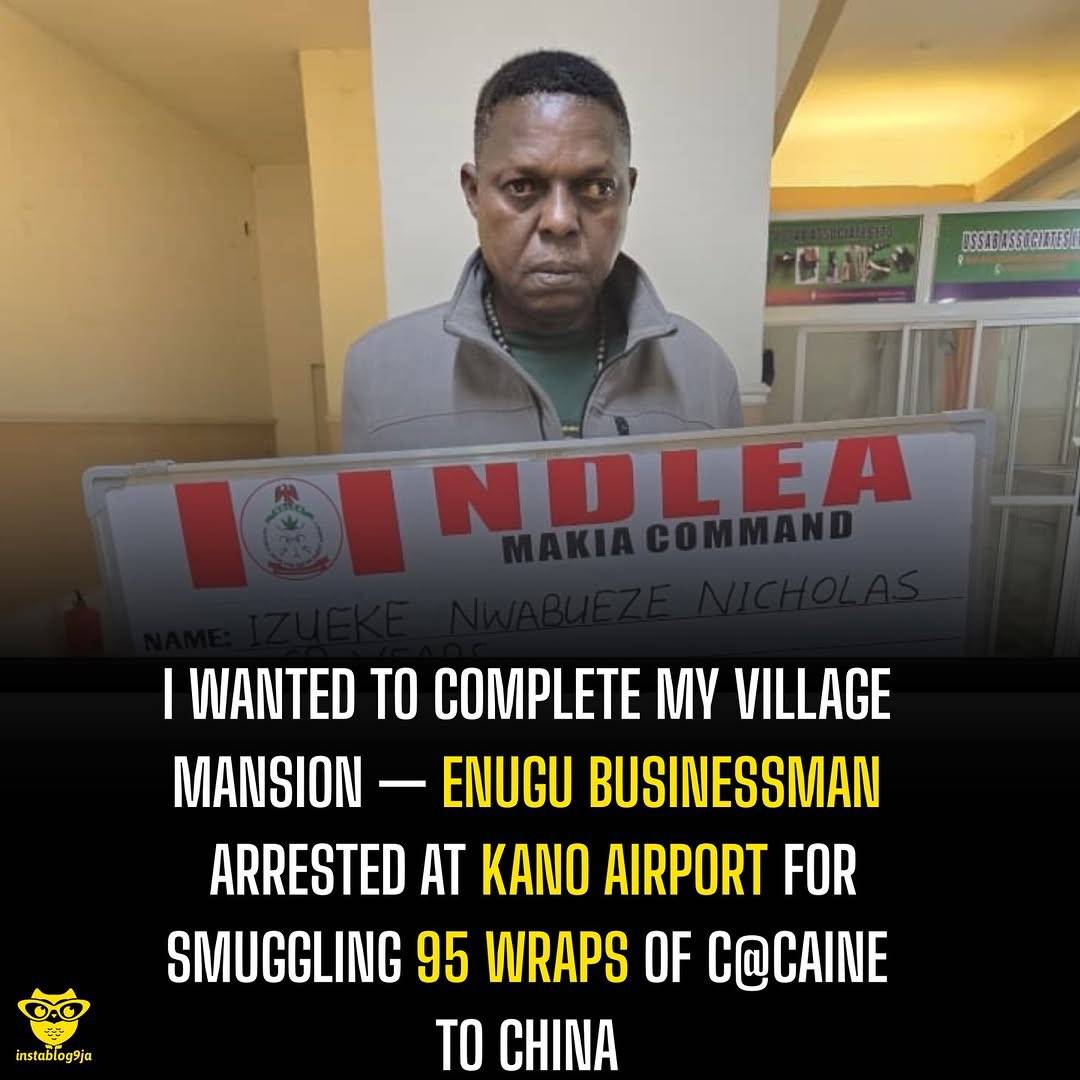 I wanted to complete My Village Mansion — Enugu Businessman Arrested at Kano Airport for Smuggling 9...