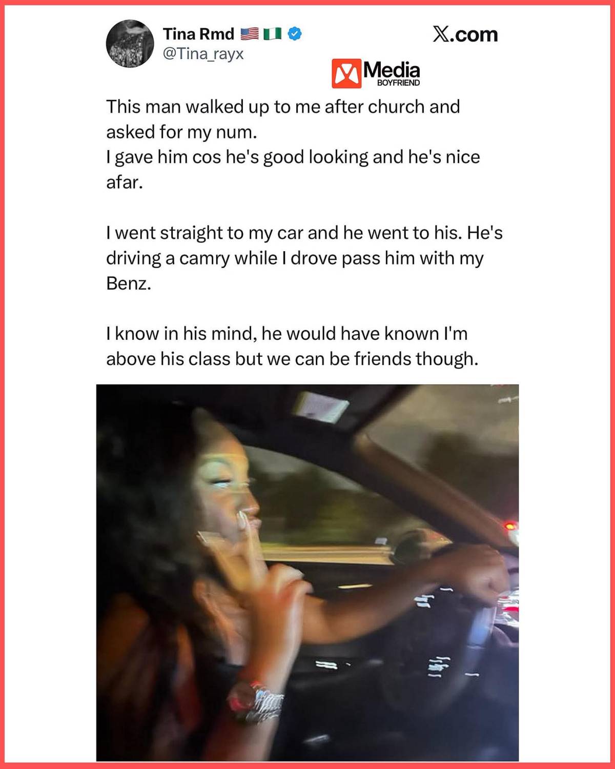 Lady talks about how a man asked for her number after church today what happened next