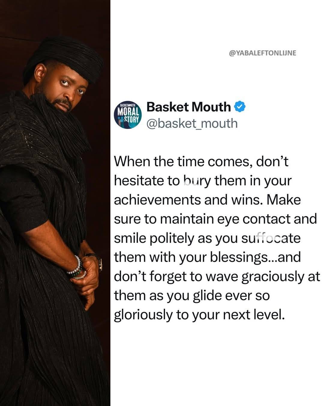 From the desk of comedian, Basket mouth