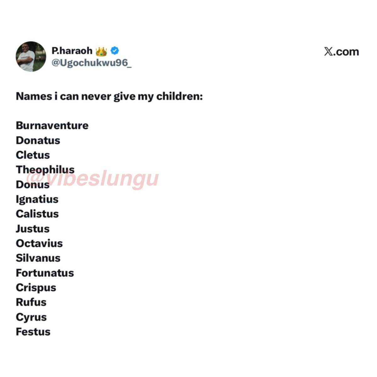 Some names just come with automatic βUncleβ vibes from birth ππ
Burnaventure and Fortunatus??
Tha...