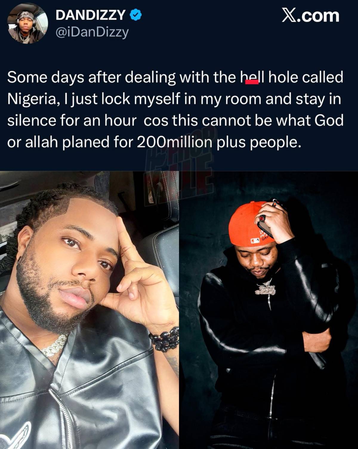 “This cannot be what God or Allah planned for 200M+ people” — Dandizzy on Nigeria