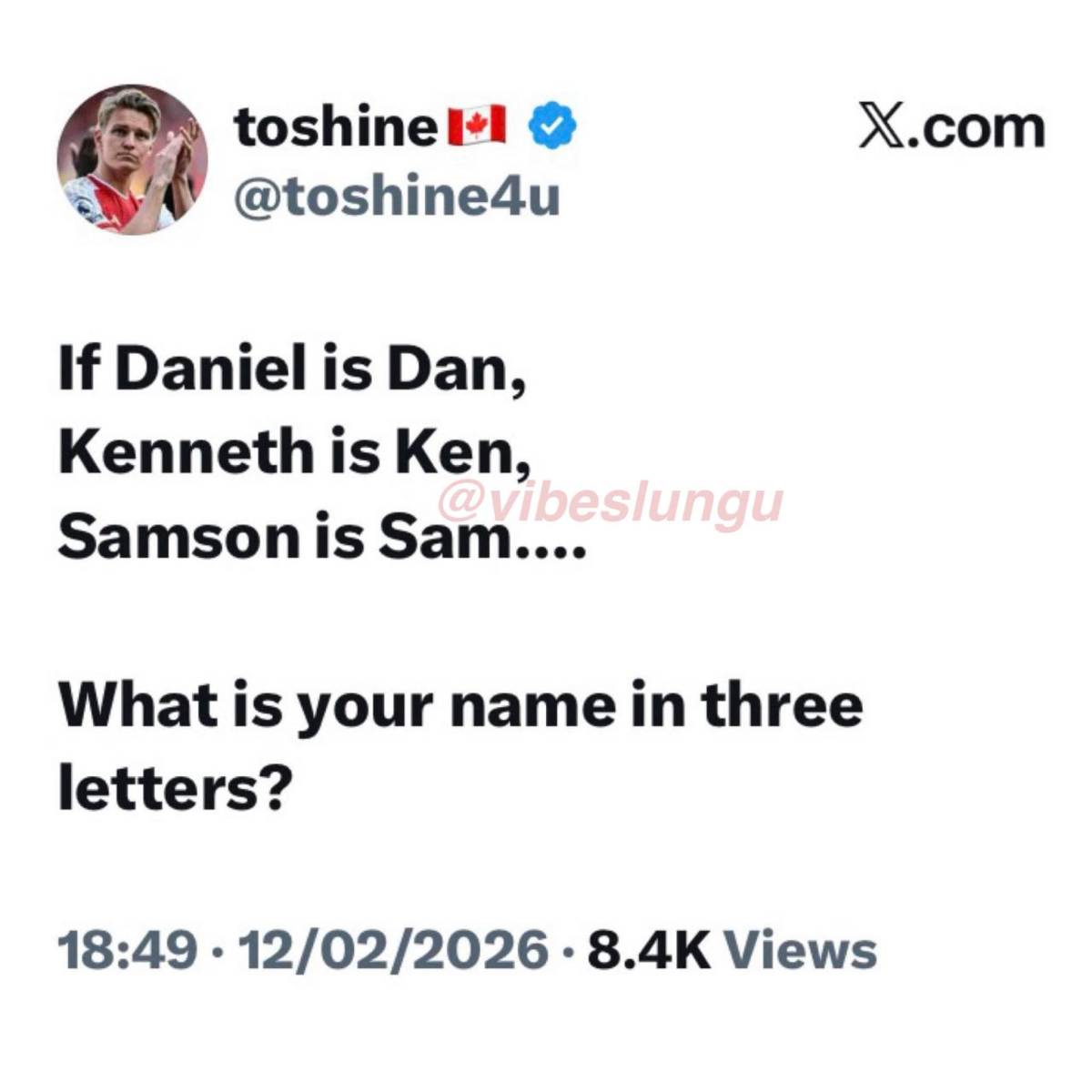 Oyaaa, whatโs your name in 3 letters? ๐
Drop it in the comments letโs see who go sweet pass ๐๐๐พ