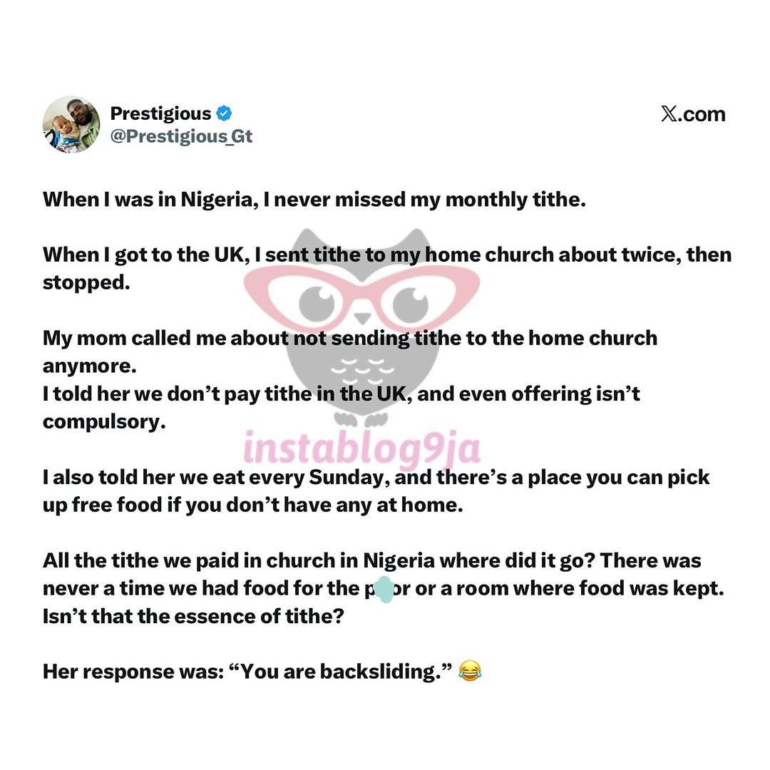 What made me stop paying tithe after my relocation to the U.K - Media personality Prestigious
