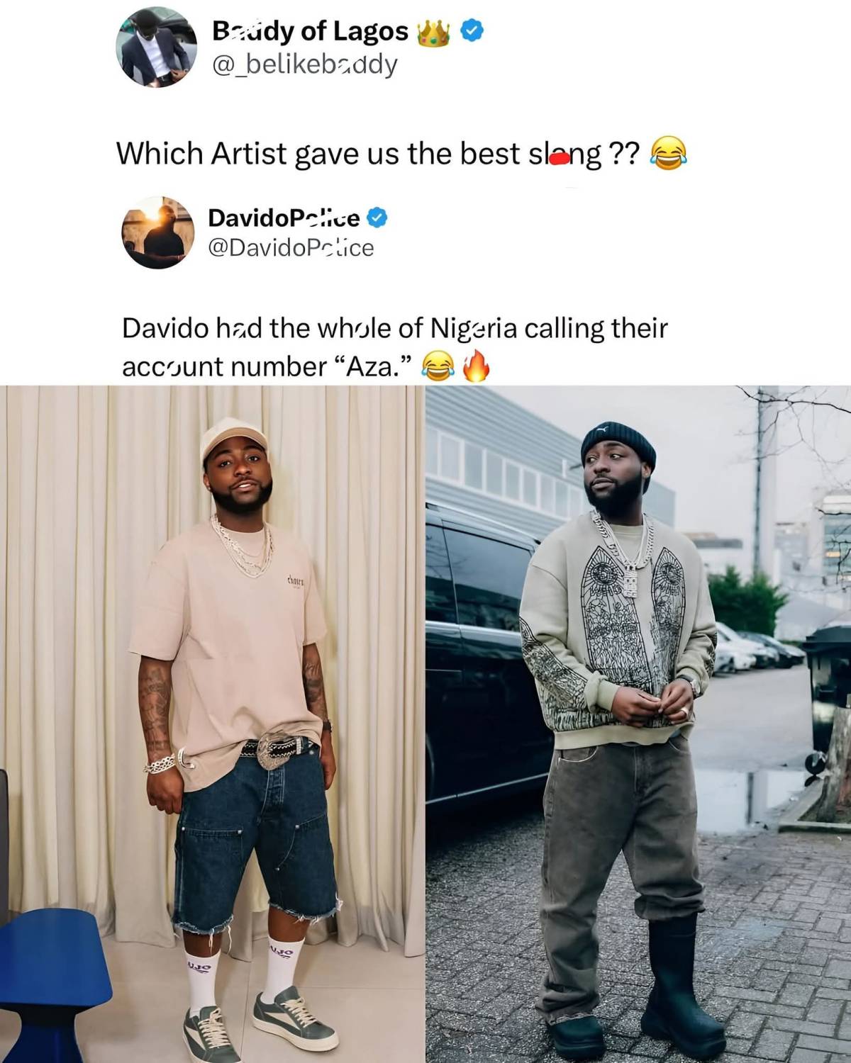 JUSTIN‼️OBO Davido p0pulãrìzed the w0rd “Azå” to the p0int where it becåme a nati0nwide sl@ng for ac...