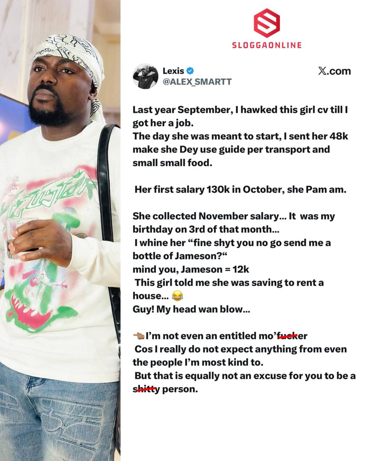 A Nigerian man shares his disappointment after helping a lady secure a job and supporting her financ...