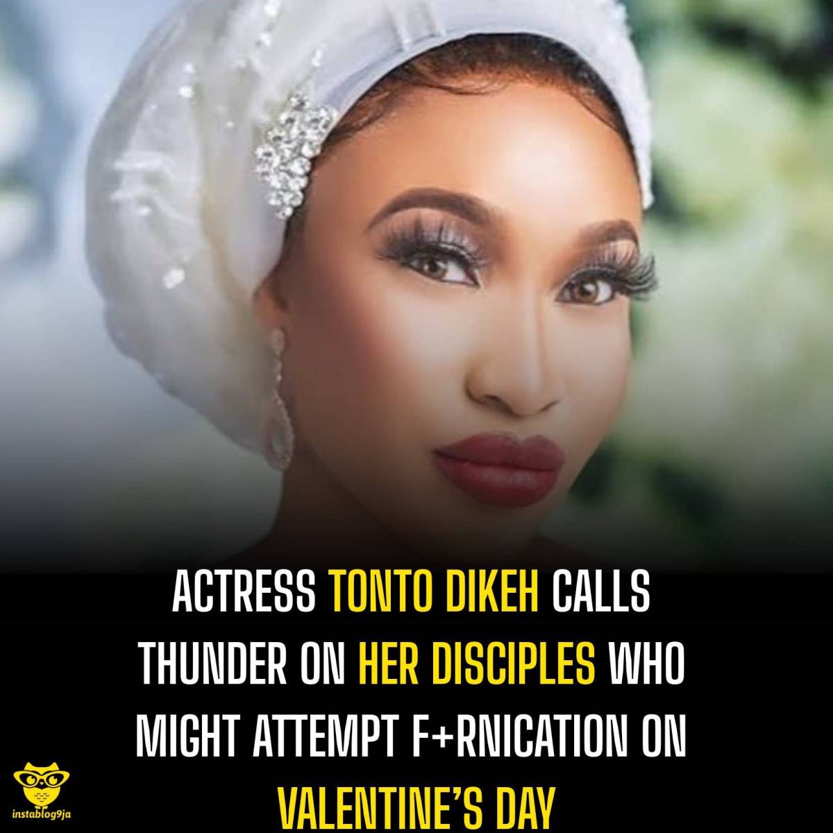 Actress Tonto Dikeh calls thunder on her disciples who might attempt f+rnication on Valentine’s Day