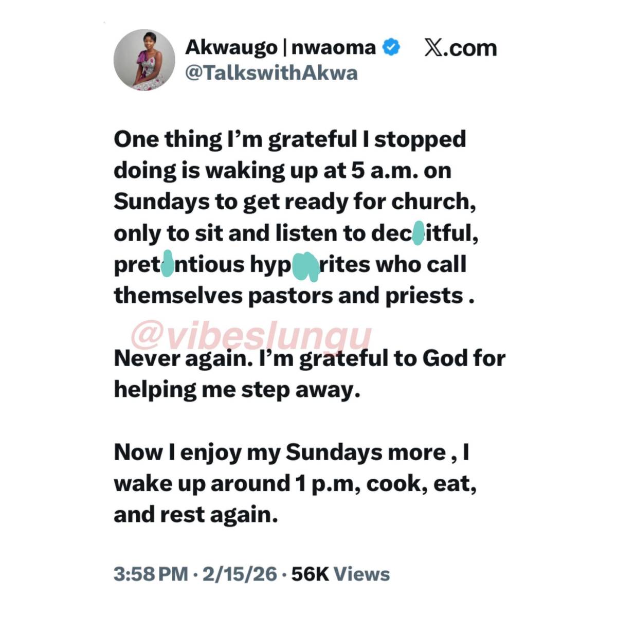 5am Sunday service ➡️ 1pm soft life Sundays.

From “Amen” to “I’m resting.” 😌

Church people, what...