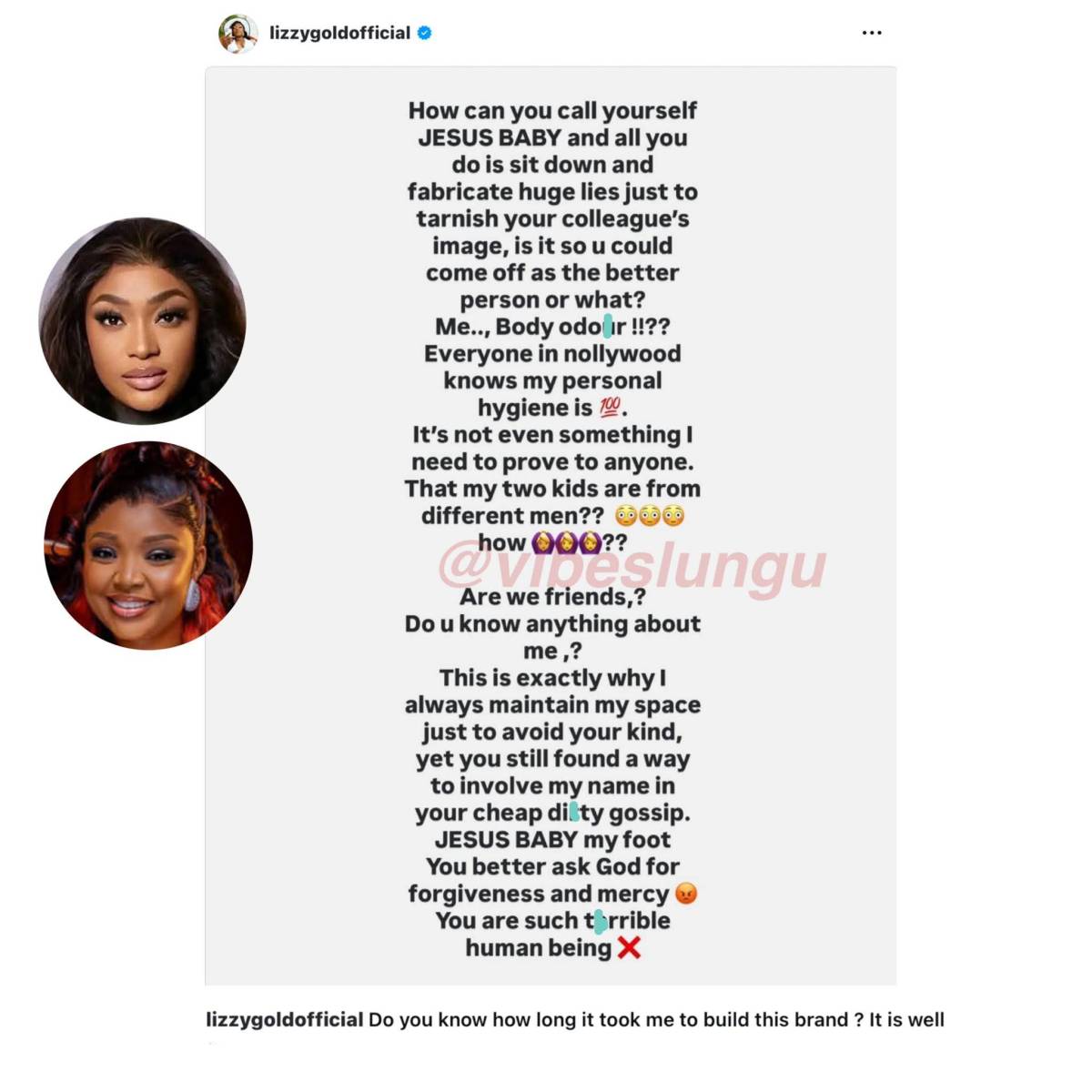 Lizzy Gold fires back ππ₯
The actress calls out Ekene Umenwa over alleged false claims, saying att...