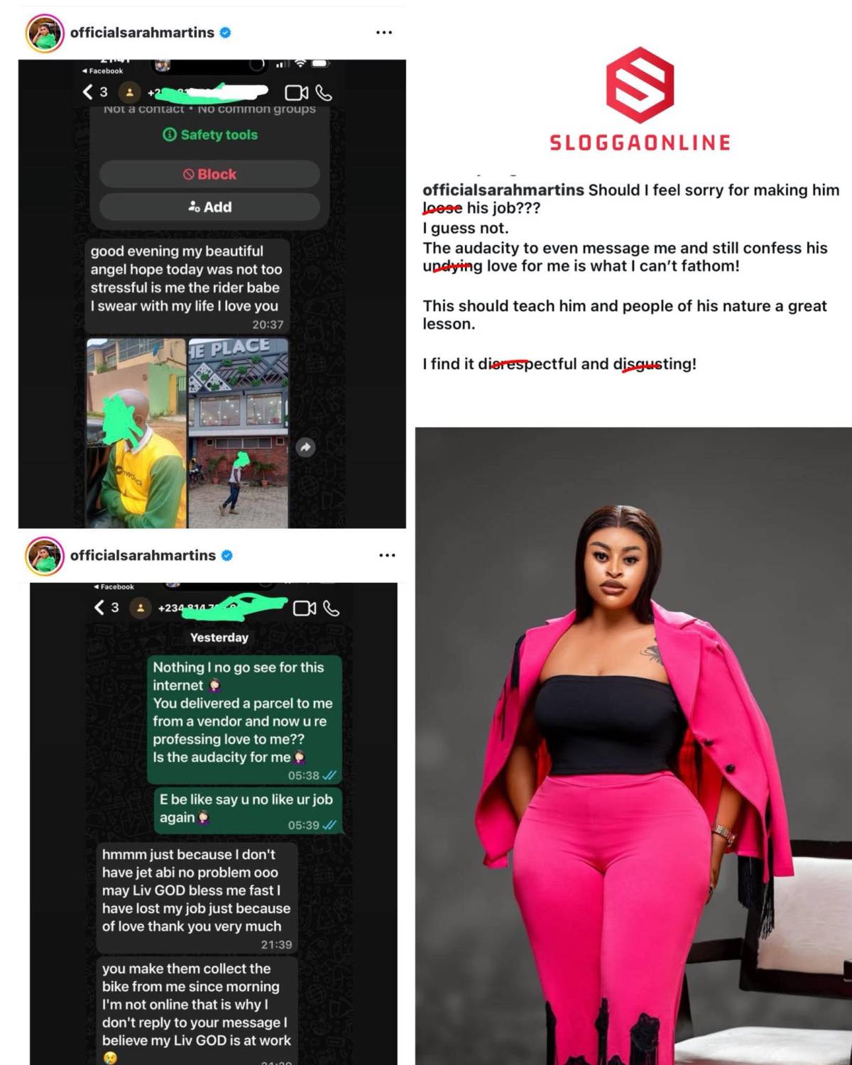 Dispatch Rider Loses His Job After Professing his Love to Sarah Martins.
“Should I Feel Sorry for...