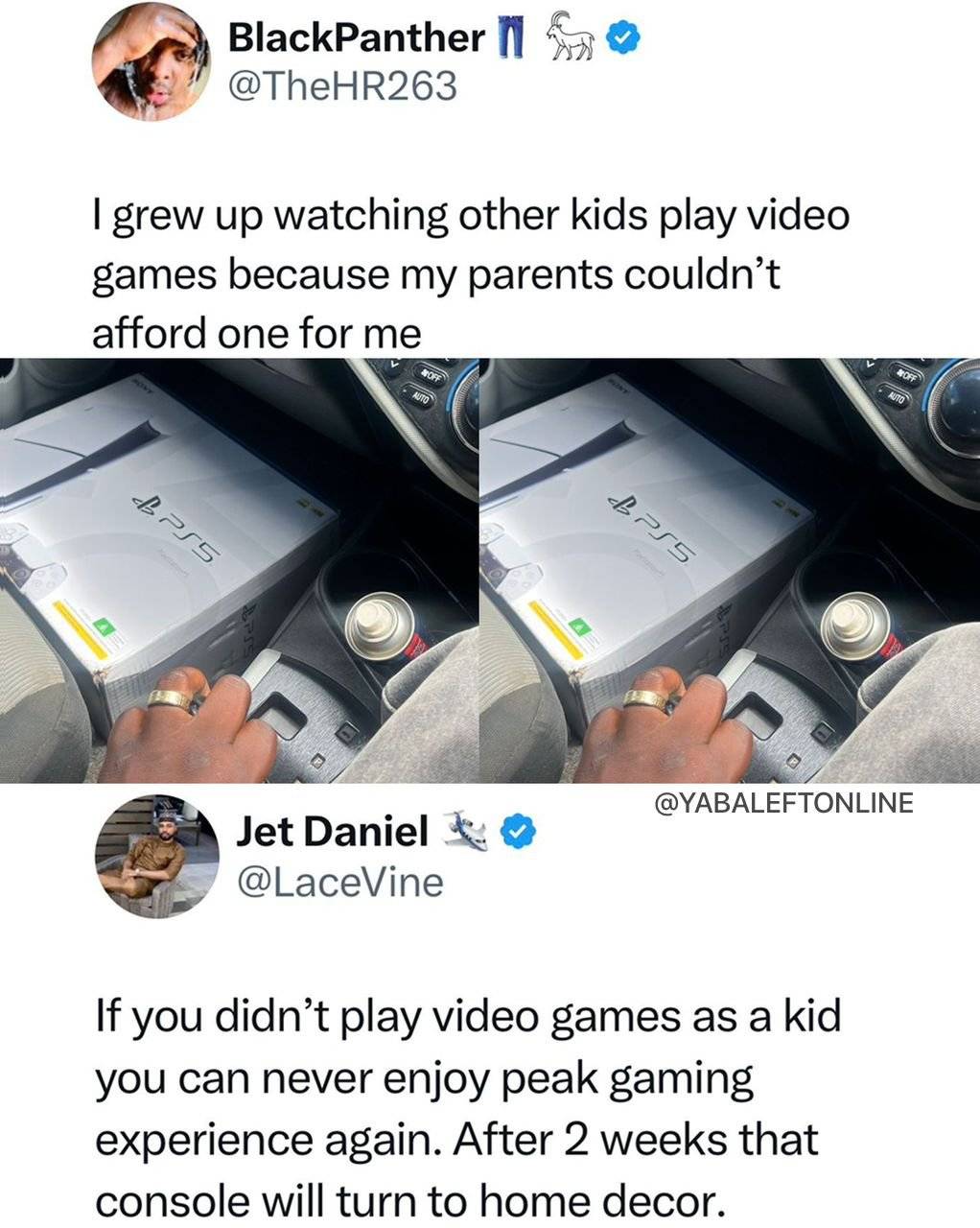 Man reflects on his early years as he buys a PS5.