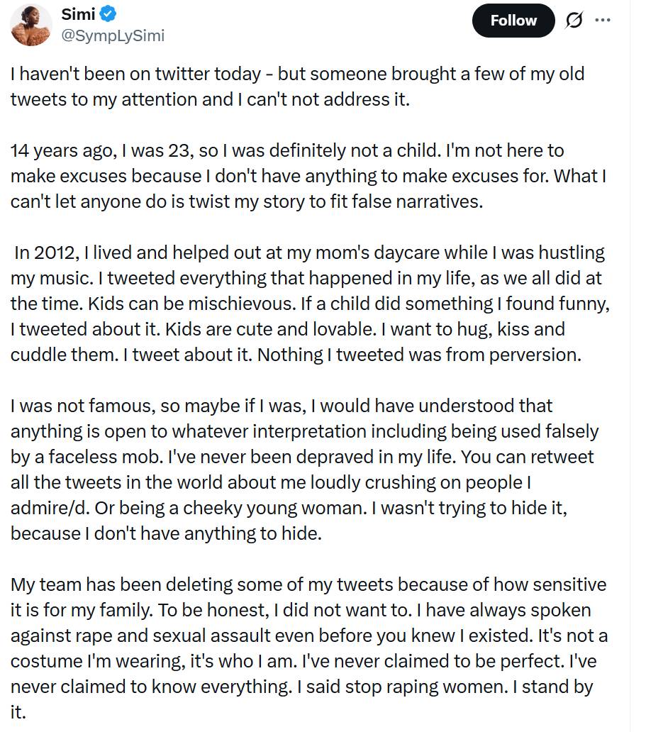 14 years ago, I was 23, so I was definitely not a child. I'm not here to make excuses because I don'...