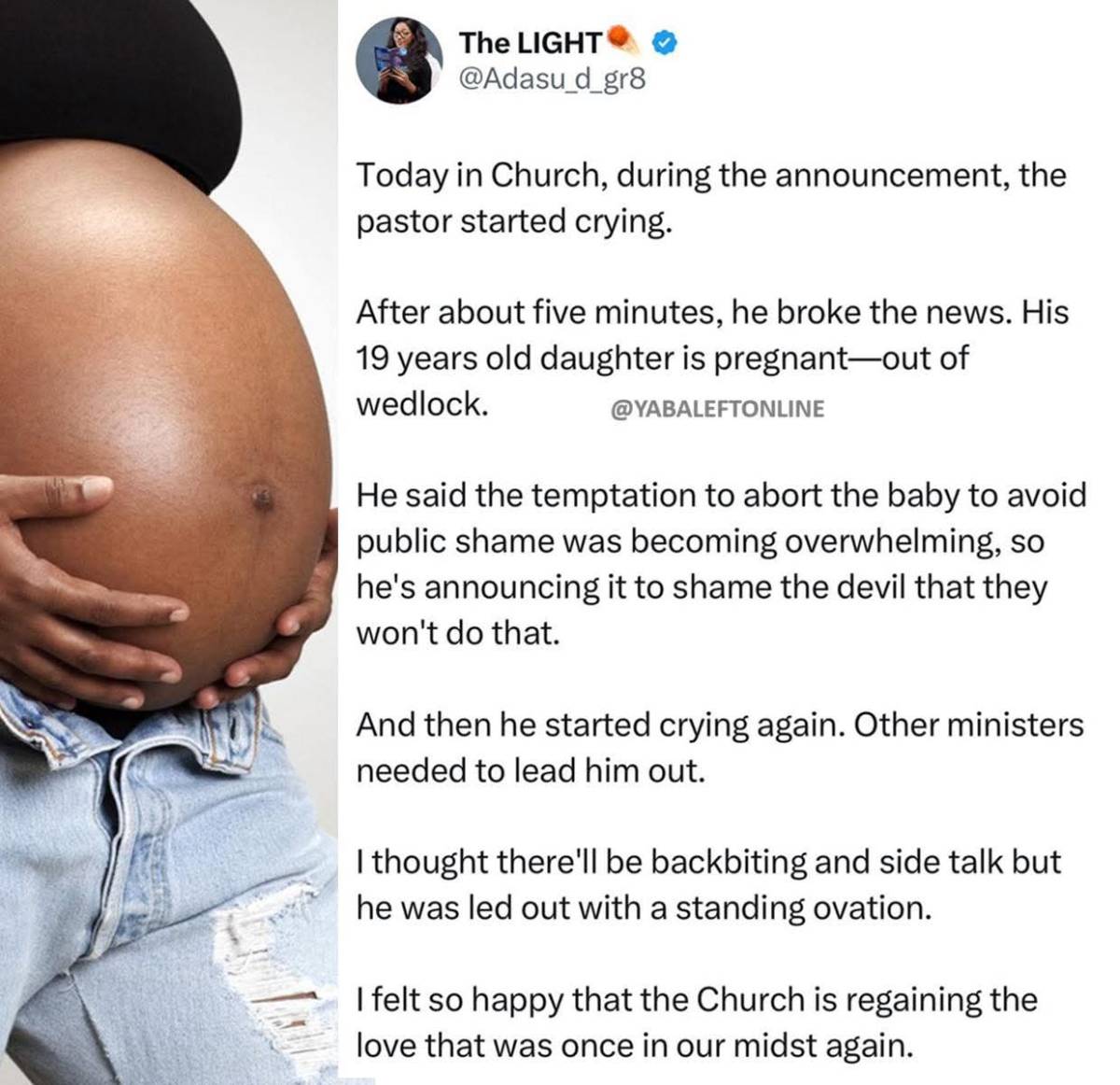 Lady shares what transpired in her church.