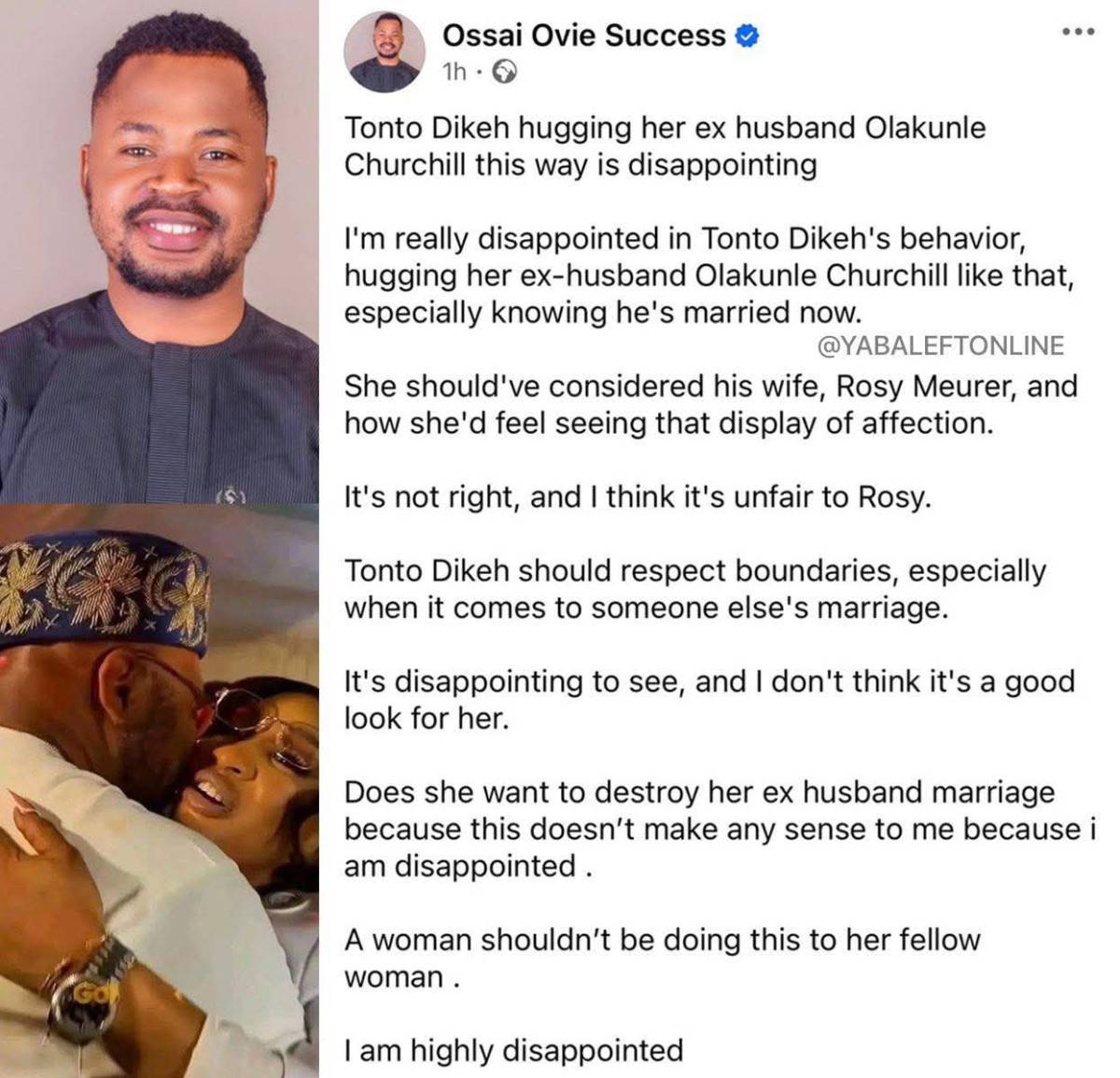 “Does she want to destroy her ex-husband’s marriage?” — Delta Gov’s aide, Ossai Ovie Success, critic...