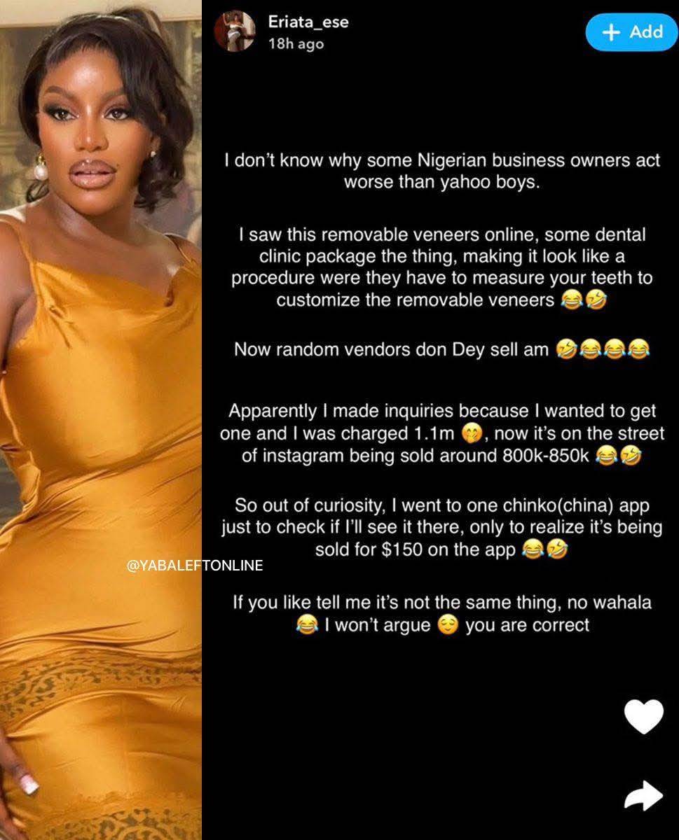 "Nigerian business owners act worse than Yahoo boys" — Actress Eriata Ese says after being charged ₦...