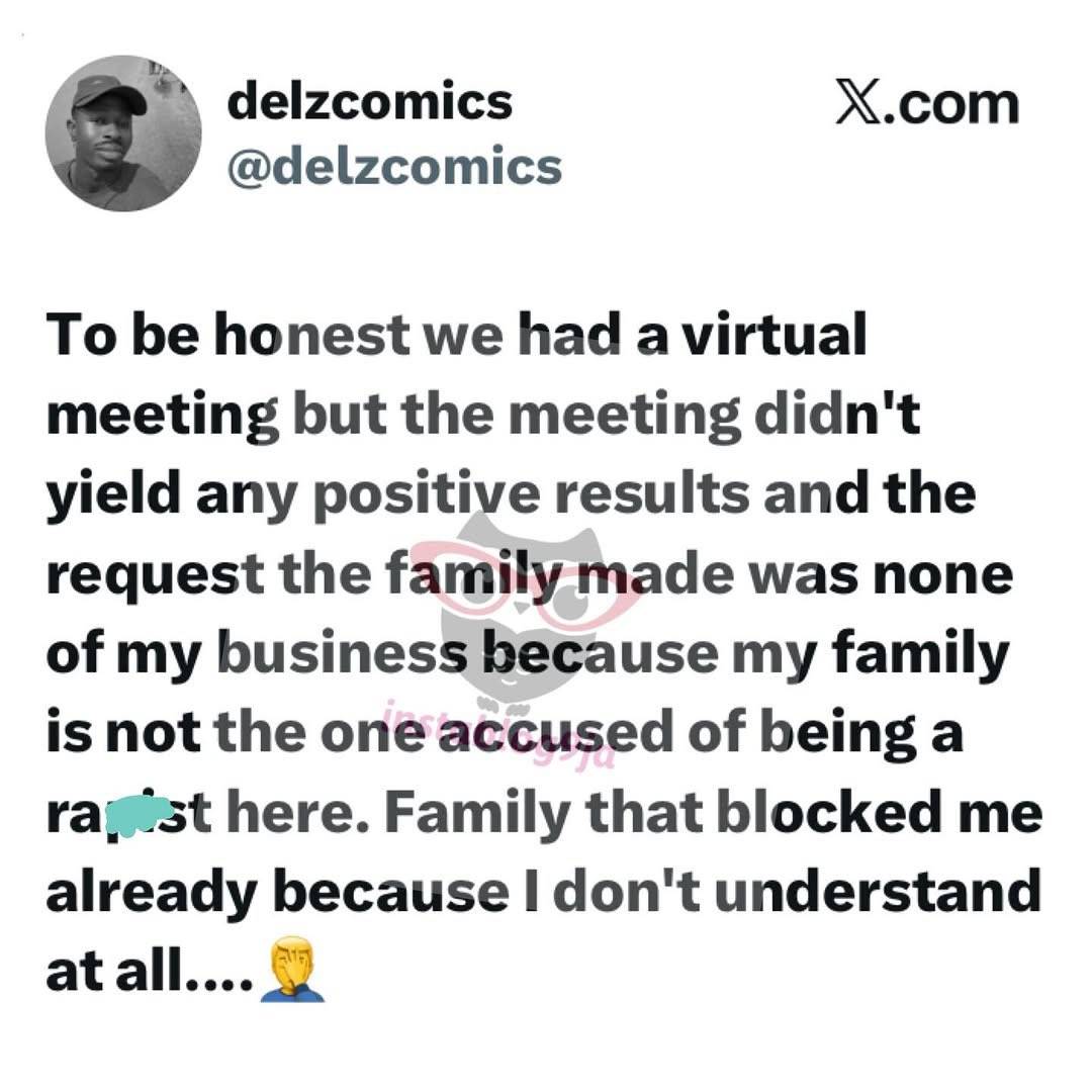 False r+pe accusation: OAU student David says virtual meeting with her family ended without resoluti...