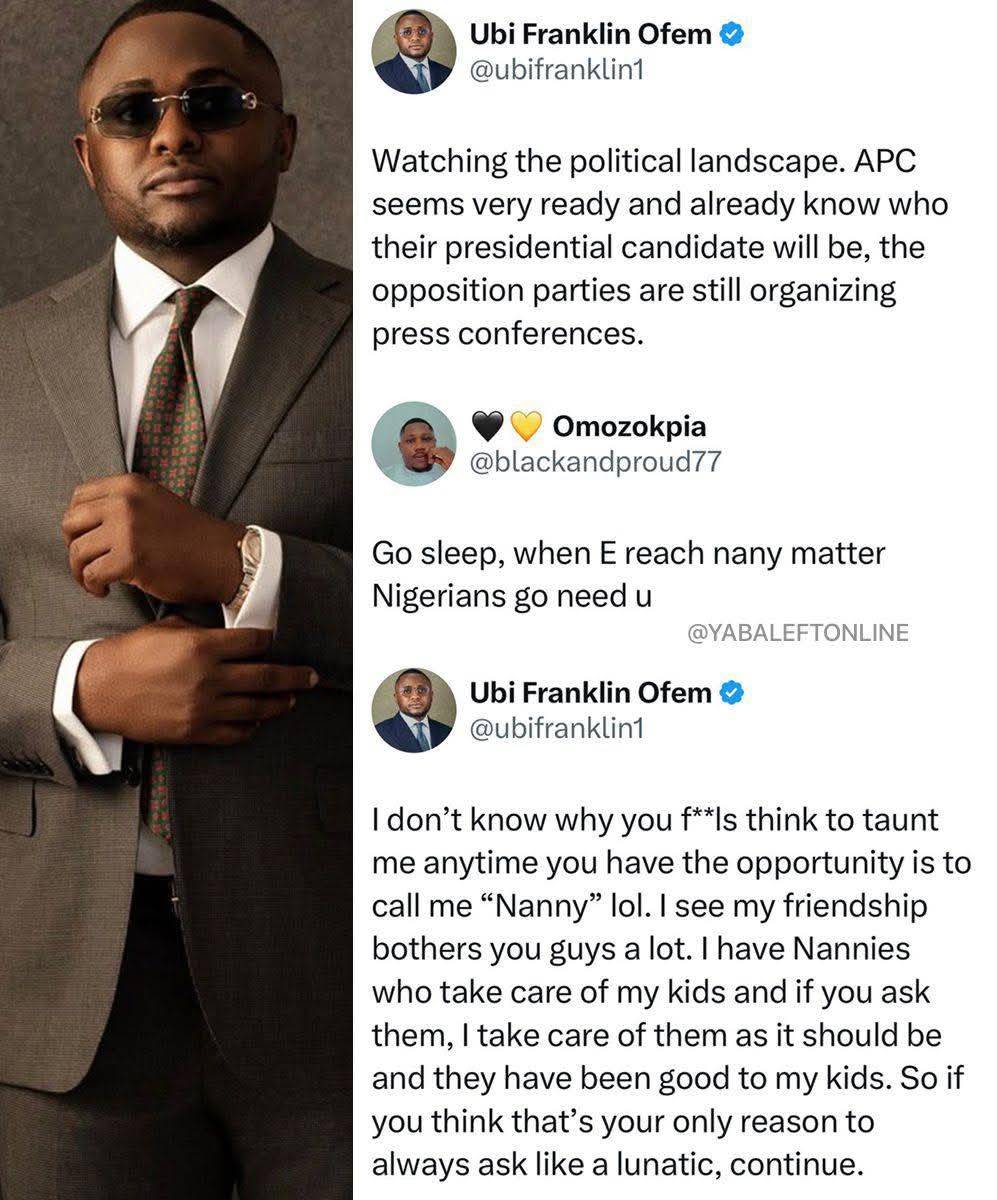 Ubi Franklin schools follower who called him a nanny in a bid to silence his political voice.