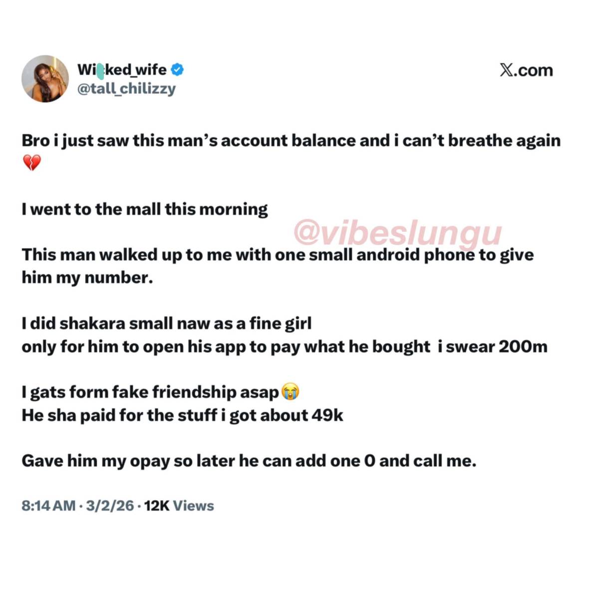 Omolomo 🤭

She thought it was just one small Android phone… until she saw ₦200M balance on the app...