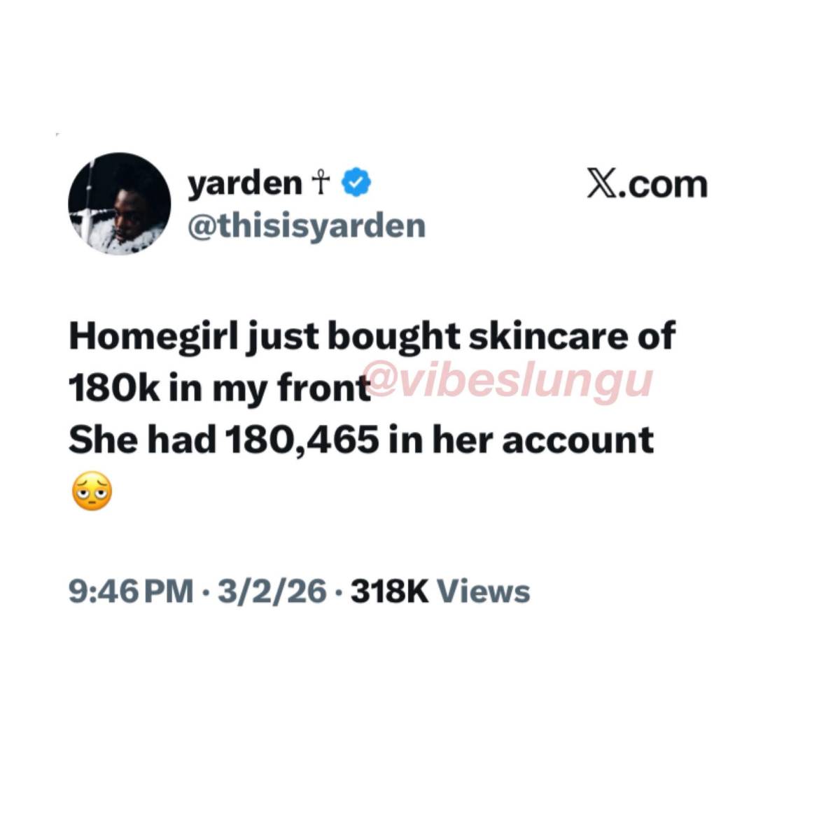 She’s just a girl 🥺
Sis bought skincare for 180k with 180,465 in her account 😭💳
Balance after g...
