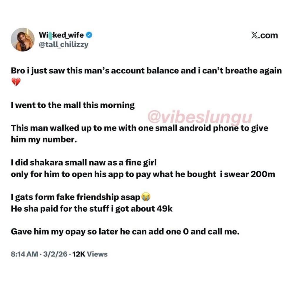 Omolomo ðŸ¤
She thought it was just one small Android phone… until she saw ₦200M balance on the app...