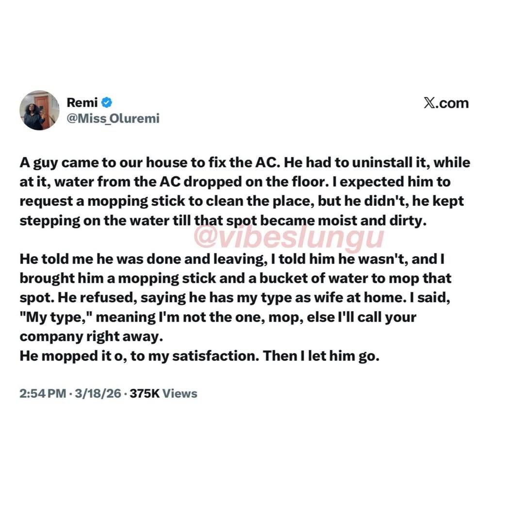 “AC repair man refused to clean the mess he made… until the homeowner insisted.” 🧹
Do you think se...