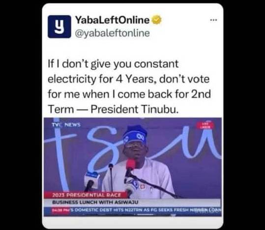 How far now 😂 with electricity 🔌  in your area 🤔