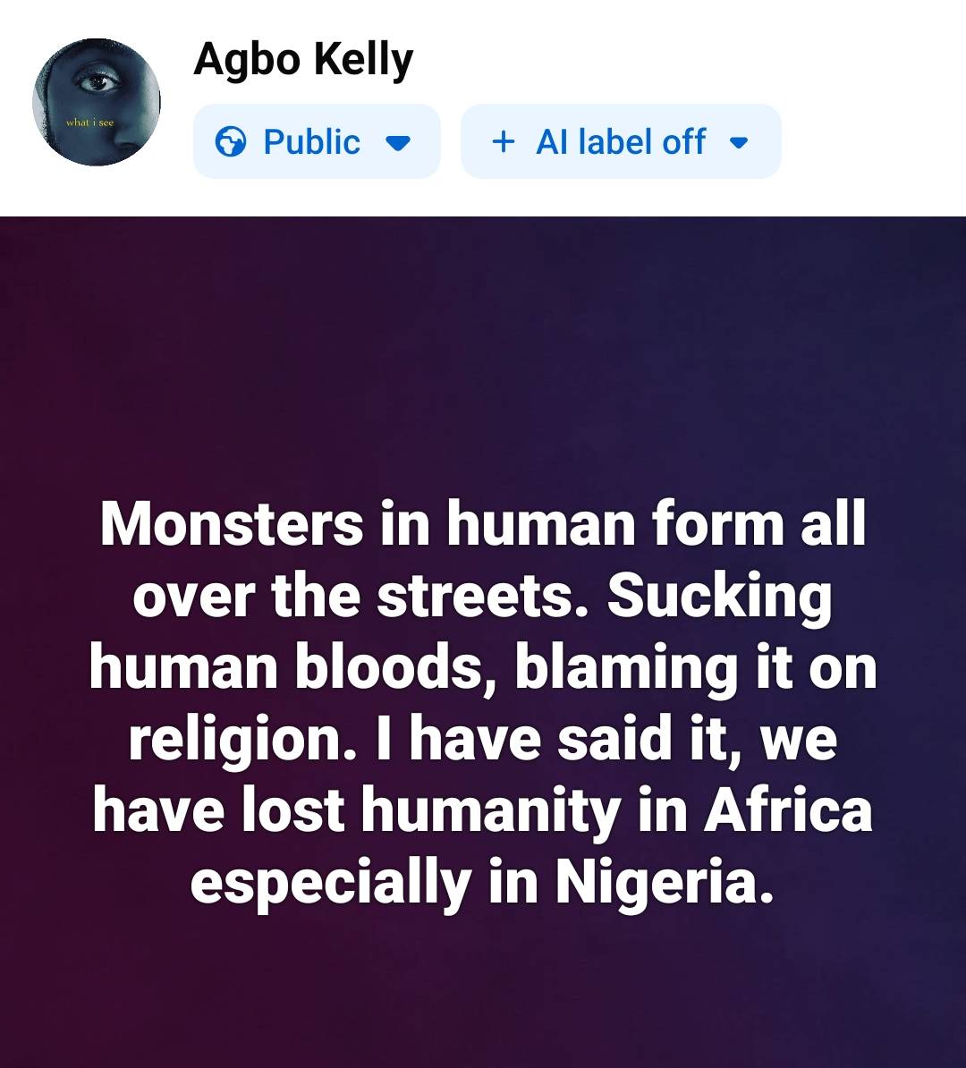 Post by Agbo kelly