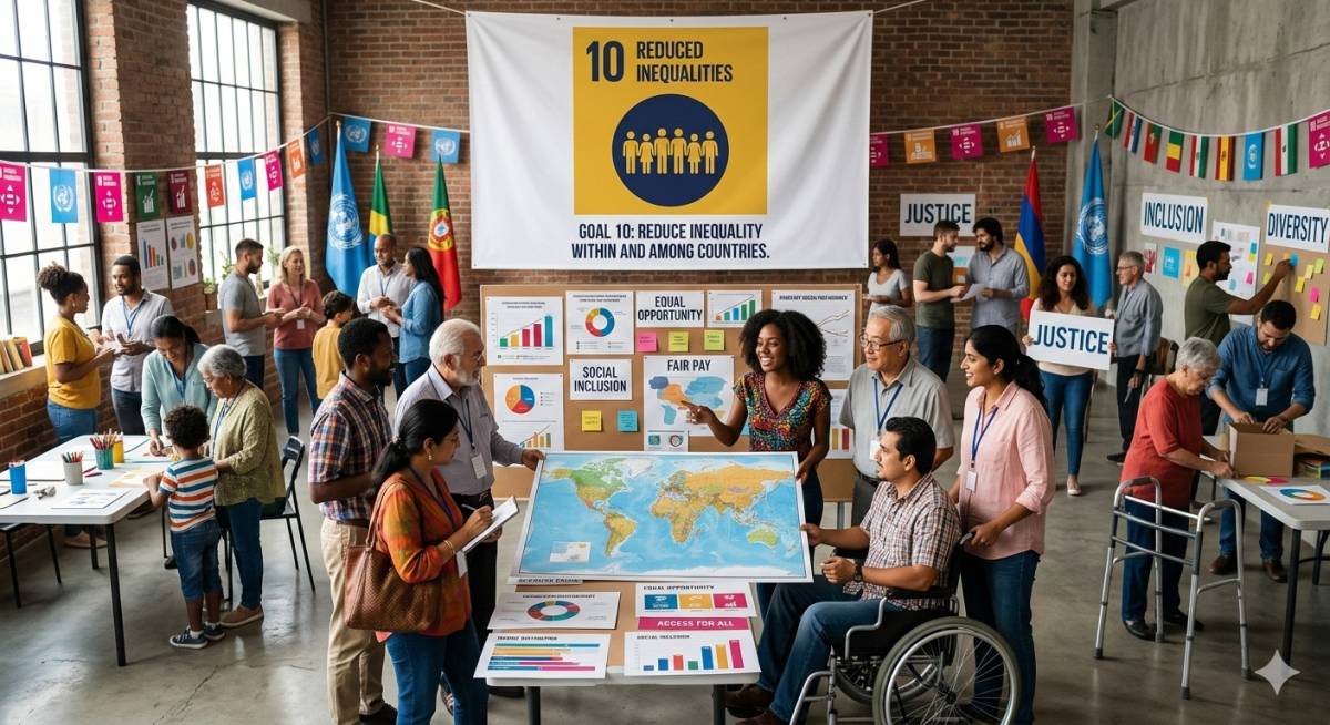 SDGs 10=REDUCED INEQUALITY 
Irrespective of gender,disabilities, social status,financial status, and...