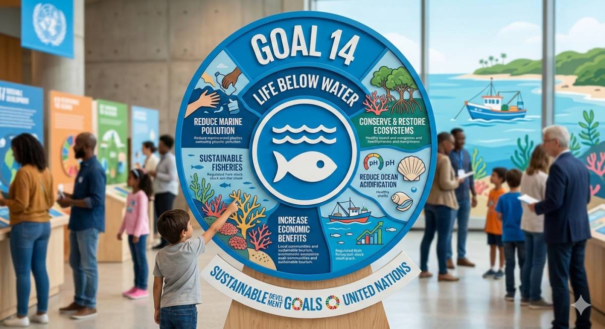 SDGs 14=LIFE BELOW WATER
The ocean covers 71% of the earth's surface,with over 1 million species of...