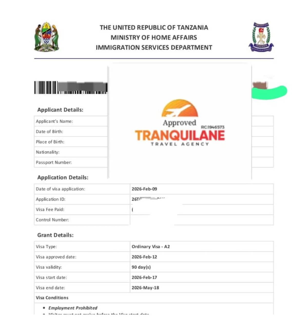 Approved visas for Qatar and Tanzania
Plan a trip for your holidays and travels with us today. If y...