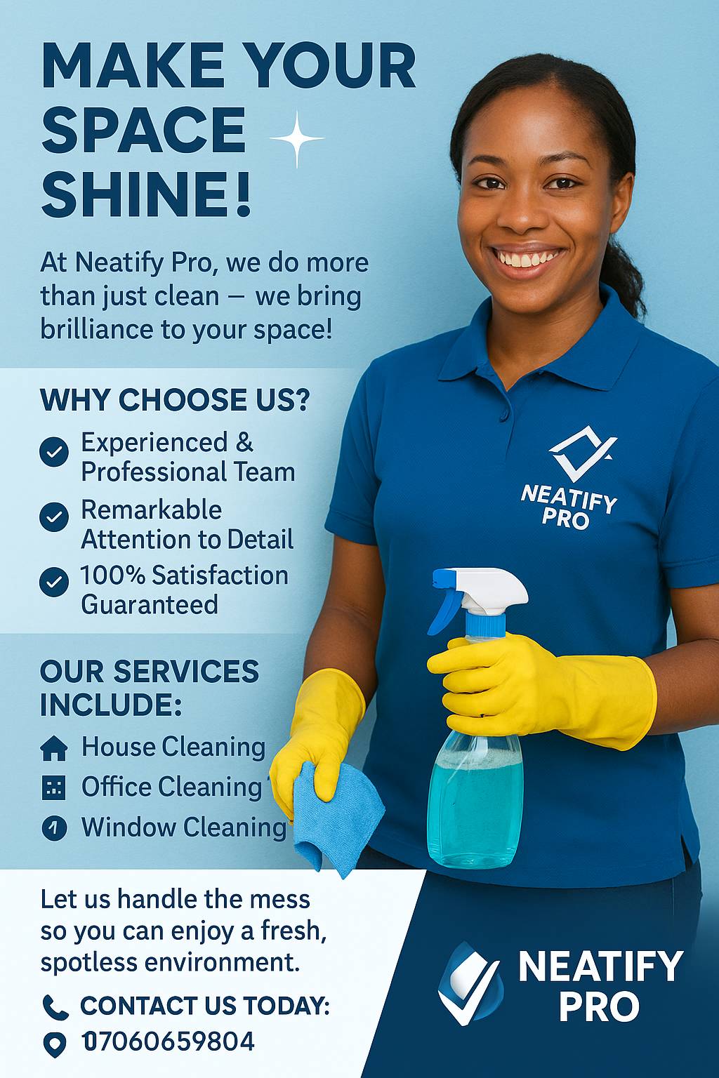 Neatify pro we are ready to make ur home clean again