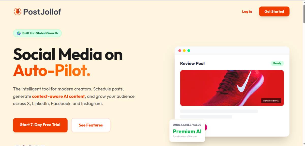 PostJollof is a social Media AI automation platform for businesses, freelancers, remote workers, age...