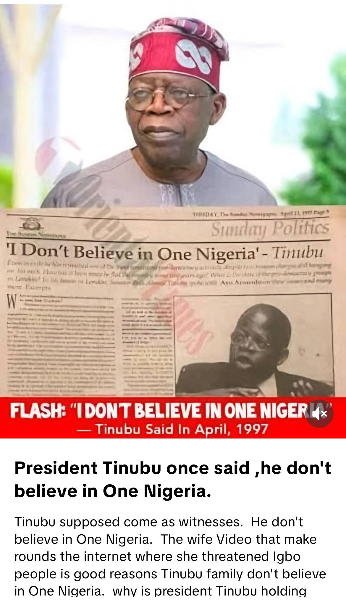 Has he retracted from this? Nobody wants to ask him this from any media interview or interactions, m...