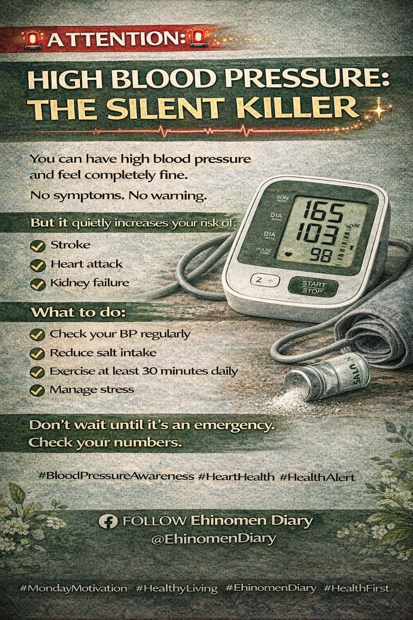 You can have high blood pressure and feel completely fine.
No symptoms. No warning.
But it quietly i...