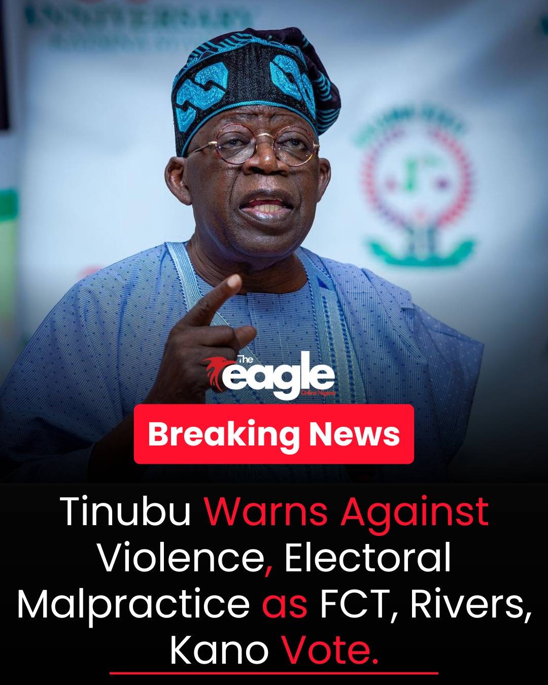 Tinubu Urges Peaceful, Credible Polls as FCT, Rivers, Kano Vote
President Bola Ahmed Tinubu has cau...