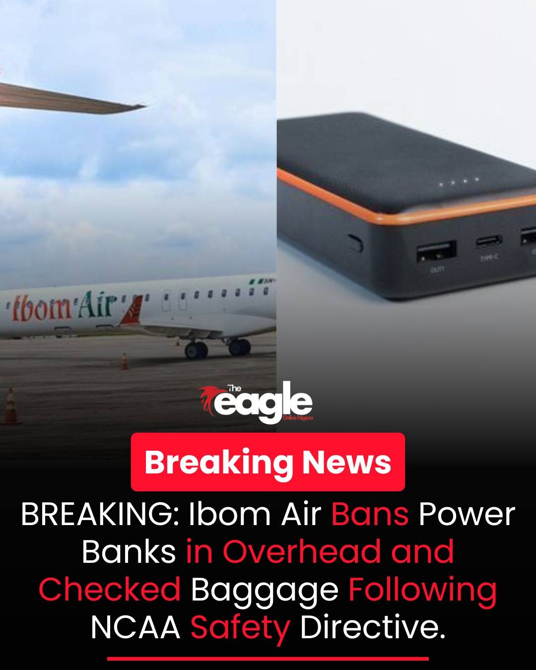 BREAKING NEWS: Ibom Air has announced a new restriction prohibiting passengers from placing power ba...