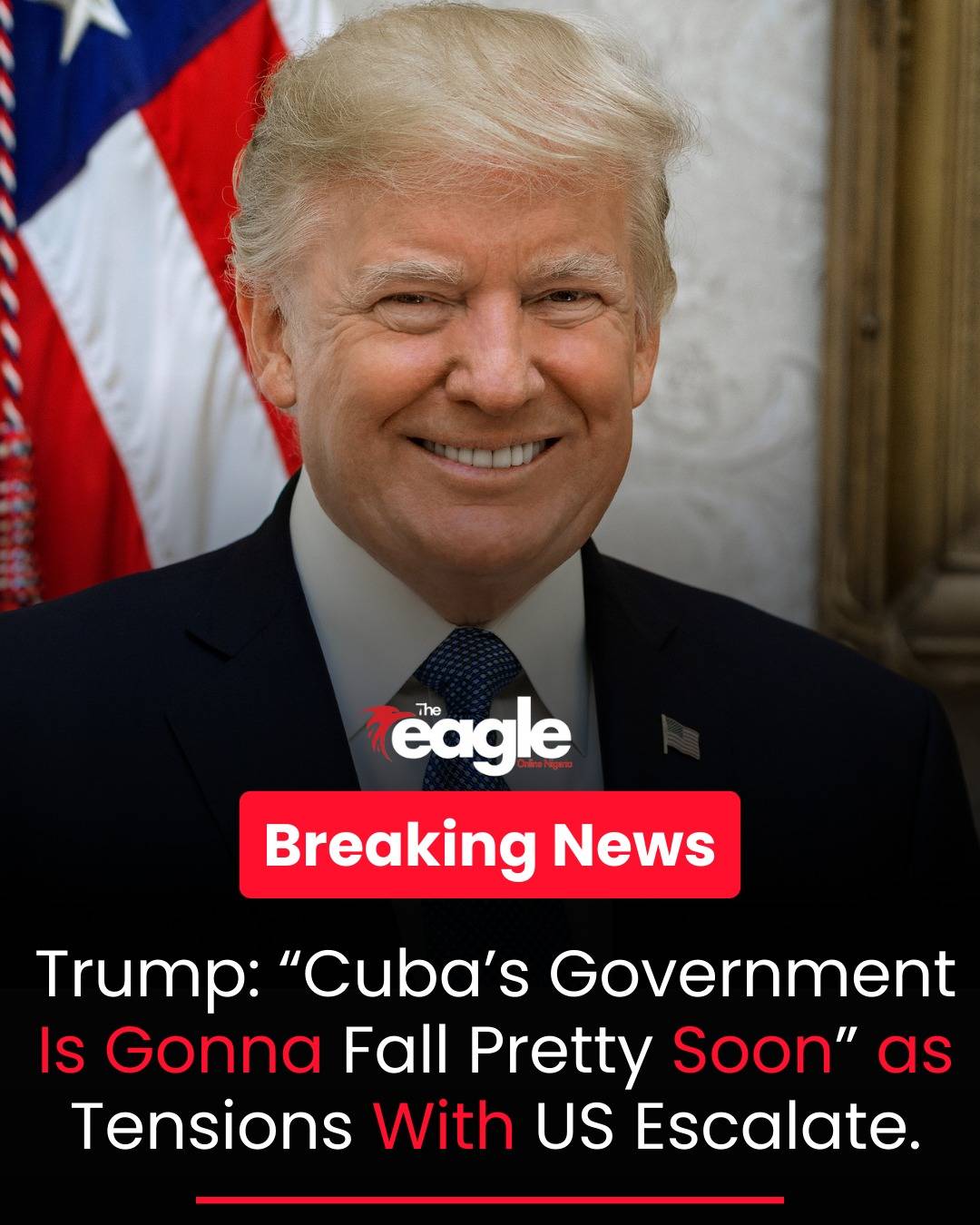 President Donald Trump said Friday that Cuba could “fall pretty soon,” renewing pressure on the comm...