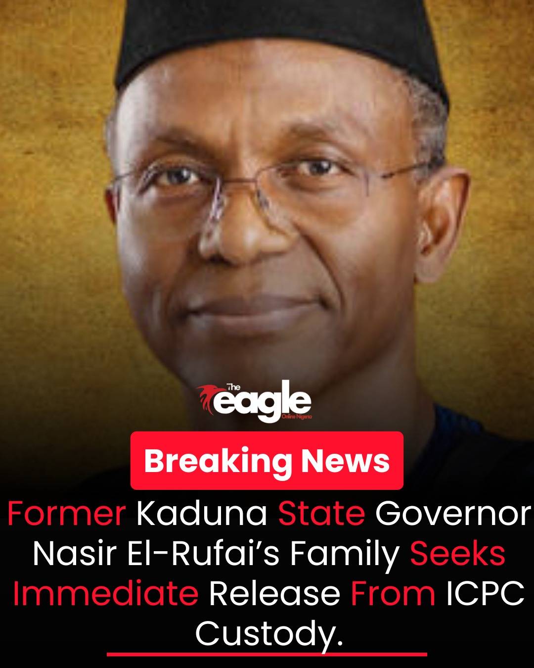 The family of former Nasir El-Rufai has demanded his immediate and unconditional release from the cu...