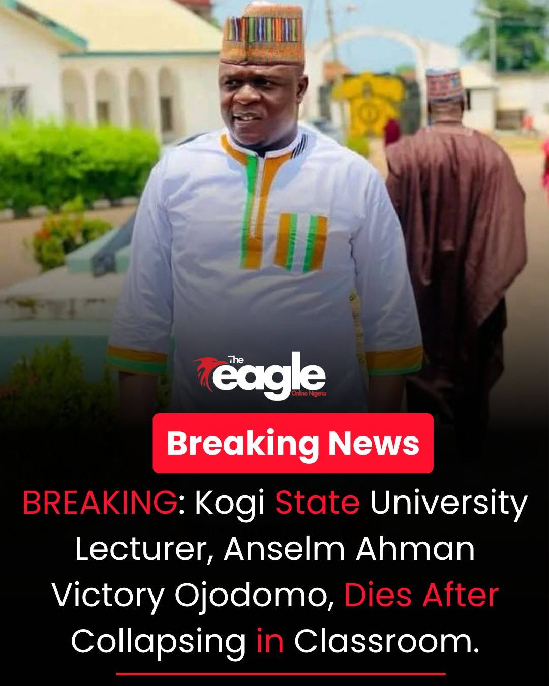 BREAKING: The Kogi State University lecturer, Anselm Ahman Victory Ojodomo slumps and d*es in classr...