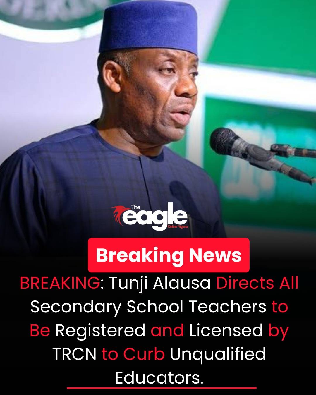 BREAKING NEWS: The Federal Ministry of Education, under Minister Dr. Tunji Alausa, has directed that...