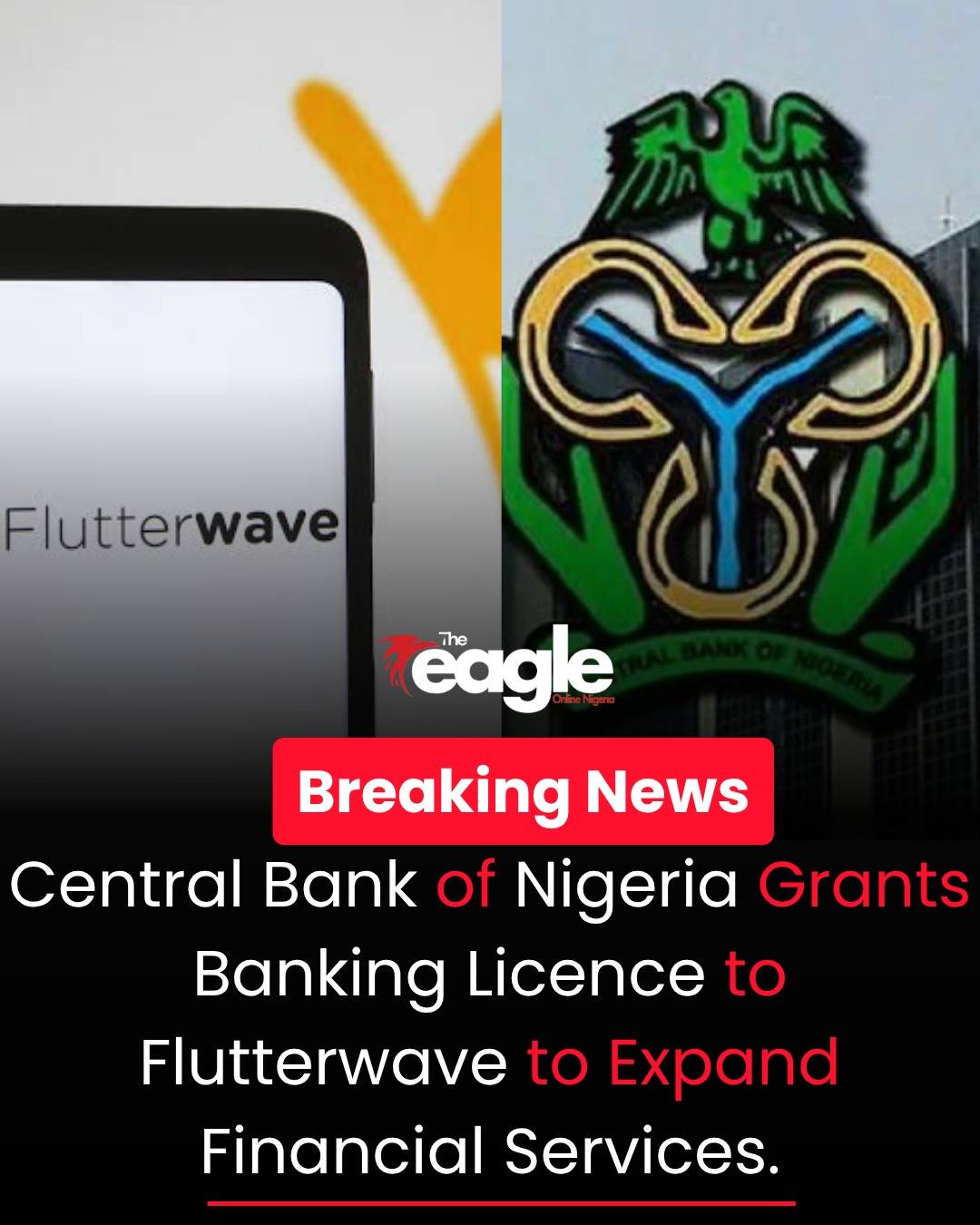Central Bank of Nigeria ๐ณ๐ฌ grants Flutterwave banking licence to expand financial services.
#theeag...