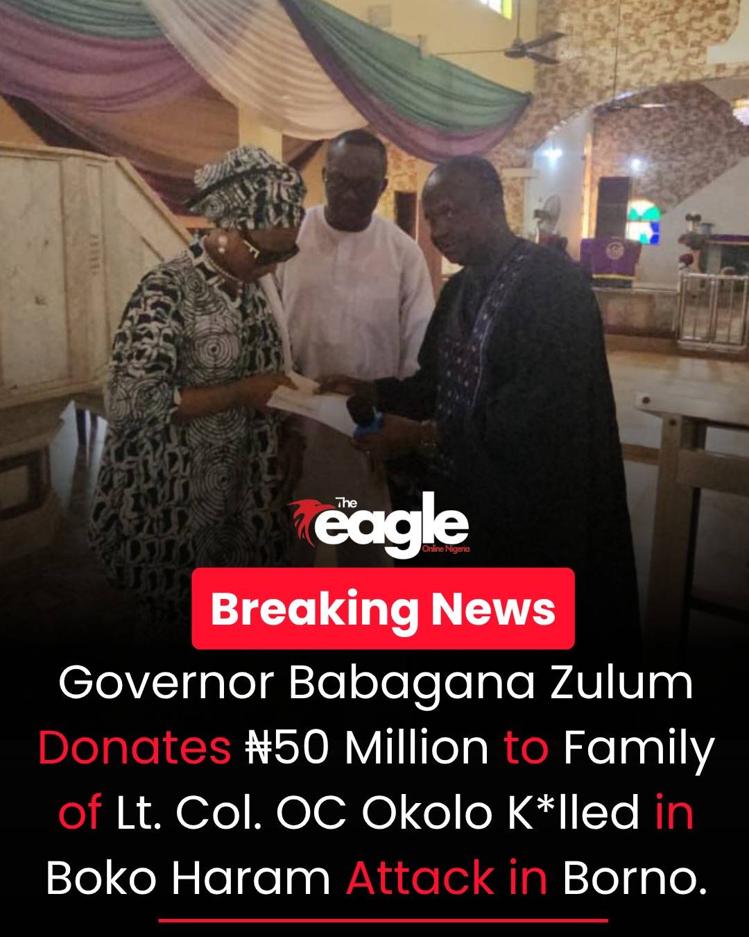 Babagana Zulum Donates ₦50 Million to Family of Slain Lt. Col. OC Okolo
Borno State Governor Babaga...