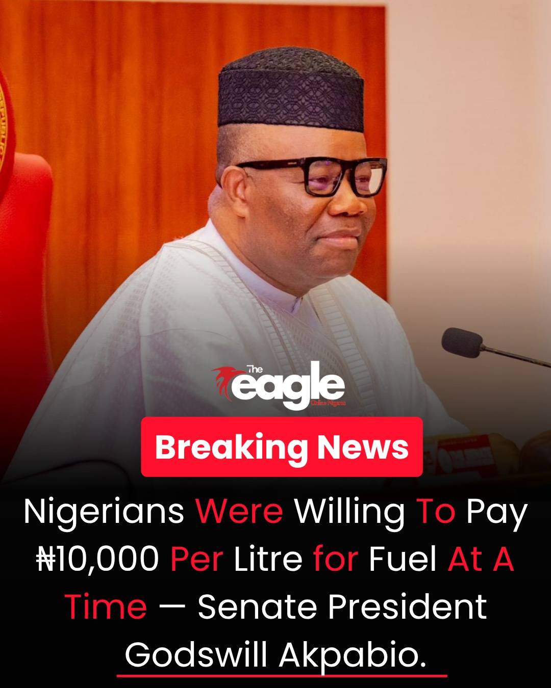 Nigerians Were Ready to Pay ₦10,000 Per Litre for Fuel — Godswill Akpabio
Godswill Akpabio says fuel...